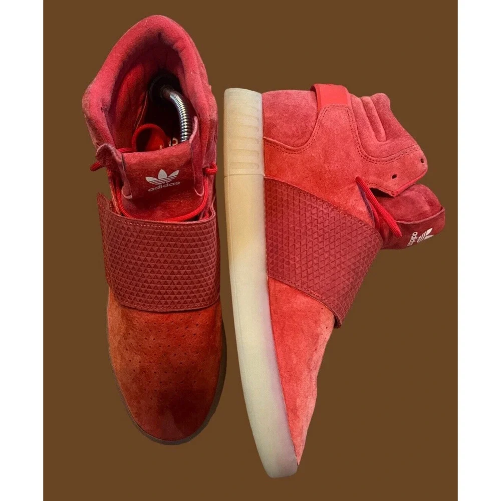 MEN'S SIZE 13- ADIDAS Tubular Invader Strap 'Red', Sneakers